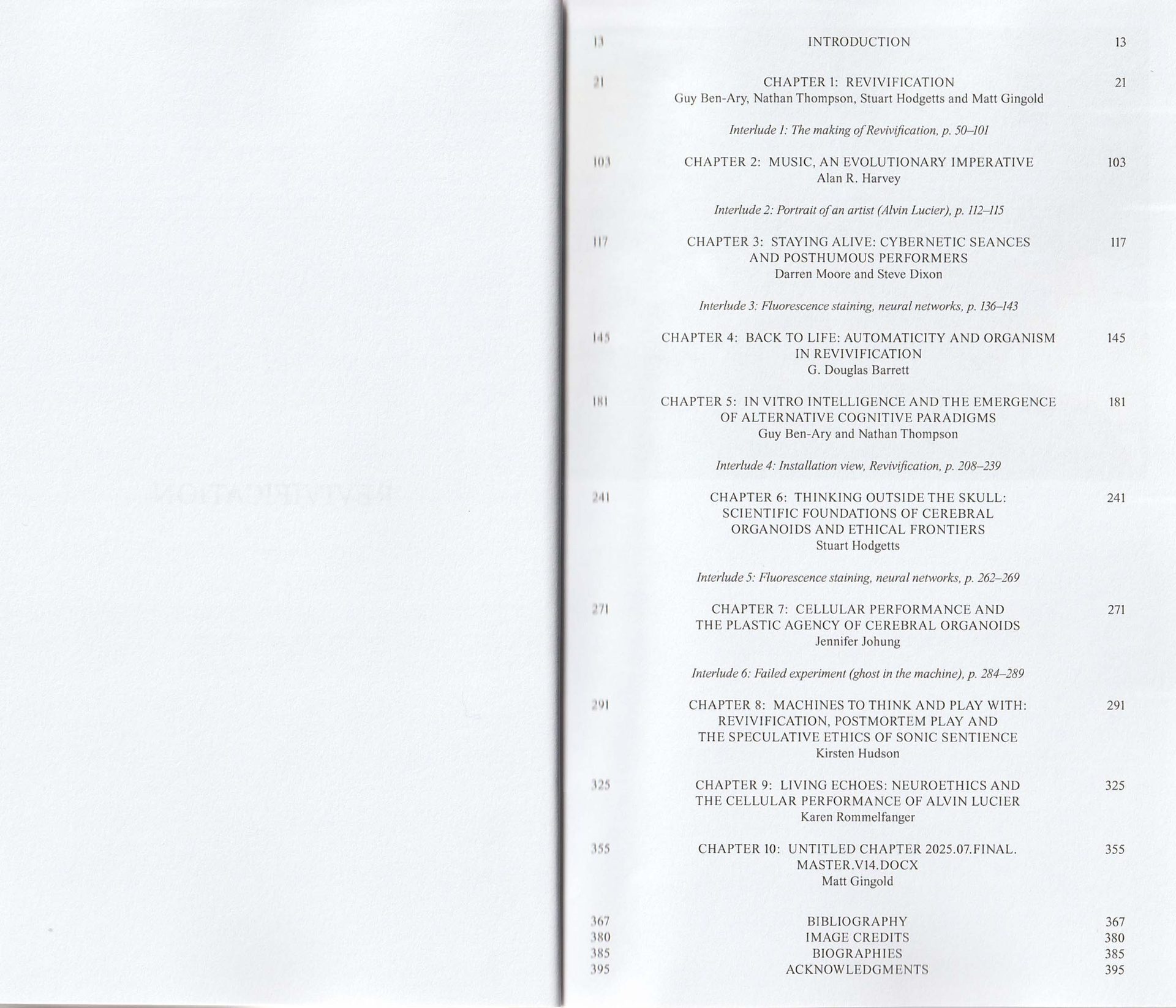 Table of contents